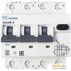 Дифференциальный автомат Wilderness NX10R 3P+N C10 30mA AC 10kA NX10R-4-010C-030AC