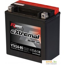 Мотоциклетный аккумулятор RDrive eXtremal Silver YTX16-BS (14.7 А·ч)