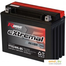 Мотоциклетный аккумулятор RDrive eXtremal Silver YTX24HL-BS (22 А·ч)