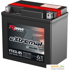 Мотоциклетный аккумулятор RDrive eXtremal Silver YTX5L-BS (4.6 А·ч)