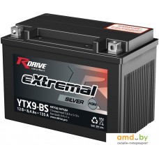 Мотоциклетный аккумулятор RDrive eXtremal Silver YTX9-BS (8.4 А·ч)