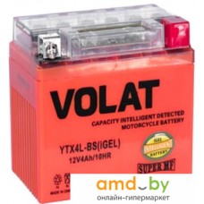 Мотоциклетный аккумулятор VOLAT YTX4L-BS(iGEL) (4 А·ч)