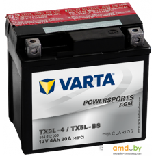 Мотоциклетный аккумулятор Varta Powersport AGM TX5L-BS 504 012 008 (4 А·ч)