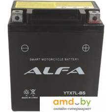 Мотоциклетный аккумулятор ALFA YTX7L-BS (7 А·ч)