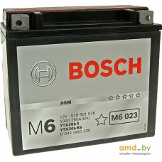 Мотоциклетный аккумулятор Bosch M6 YTX20L-4/YTX20L-BS 518 901 026 (18 А·ч)