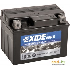 Мотоциклетный аккумулятор Exide AGM 12-4 (3 А·ч)