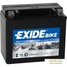 Мотоциклетный аккумулятор Exide AGM12-10 (10 А·ч)