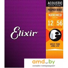 Струны для гитары Elixir Strings 16077 12-56