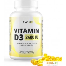 Витамины, минералы 1WIN Vitamin D3 2400 ME (240 капсул)