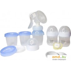 Ручной молокоотсос Philips Avent Natural Motion с бутылочкой для кормления SCD213/03