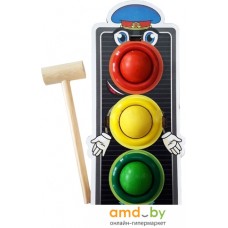 Молоточек WoodLand Toys Светофор 3 отверстия 115202