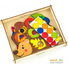 Мозаика/пазл WoodLand Toys Ежик и сова 067305