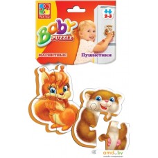 Мозаика/пазл Vladi Toys Baby-Puzzle на магните. Пушистики VT3208-04