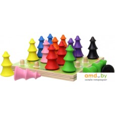 Сортер WoodLand Toys Цветные елочки 152304