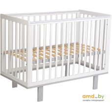 Классическая детская кроватка Polini Kids Simple 340 (белый/серый)