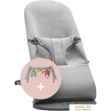 Шезлонг BabyBjorn Bliss 3D Jersey с игрушкой (ткань, light gray)