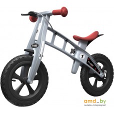 Беговел FirstBIKE Cross с тормозом (серебристый)