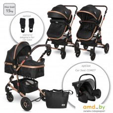 Универсальная коляска Lorelli Alba Premium Set 2023 (3 в 1, black)