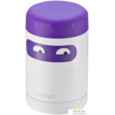 Термос для еды Kitfort KT-1219 300 мл (белый/фиолетовый)