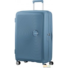 Чемодан-спиннер American Tourister SoundBox Stone Blue 77 см