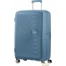 Чемодан-спиннер American Tourister SoundBox Stone Blue 77 см. Фото №1