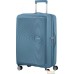 Чемодан-спиннер American Tourister SoundBox Stone Blue 67 см. Фото №1