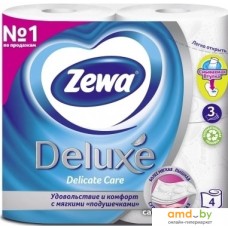 Туалетная бумага Zewa Deluxe Белая 3 слоя (4 рулона)