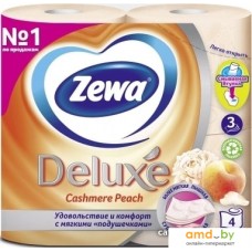 Туалетная бумага Zewa Deluxe Персик 3 слоя (4 рулона)