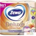 Туалетная бумага Zewa Deluxe Персик 3 слоя (4 рулона). Фото №1