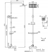 Душевая система Ferro Algeo Square NP74-BAQ7U. Фото №2