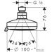 Верхний душ Hansgrohe Croma 100 Multi 27443000. Фото №2