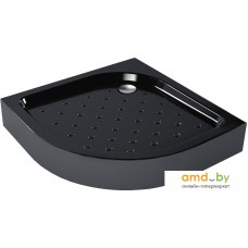 Душевой поддон Метакам Classic Black N 90x90 АПS_013574 (закругленный)