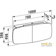 Laufen Зеркало-шкафчик MIMO 100x45 4445510555301