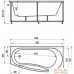 Ванна Aquatek Пандора 160x75 (с экраном и каркасом, излив слева). Фото №4