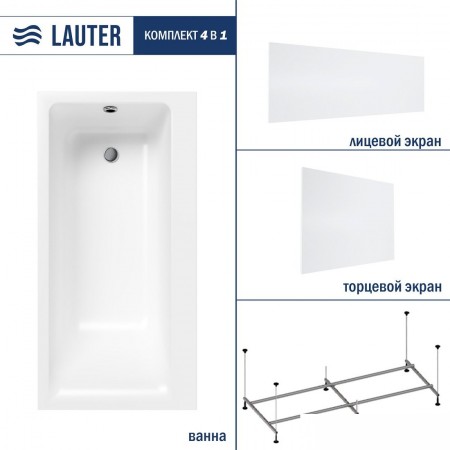 

Lauter Seraphina 160x80 2112160L (с каркасом, лицевым и торцевым экранами), Seraphina 160x80 2112160L (с каркасом, лицевым и торцевым экранами)