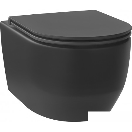 

Унитаз подвесной Wellsee Croquis RimFree 182613001 (чаша, пневмокрышка, матовый черный), Croquis RimFree 182613001 (чаша, пневмокрышка, матовый черный)