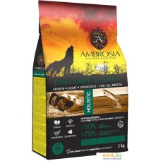 Сухой корм для собак Ambrosia Senior & Sterilized Fresh Turkey & Salmon (для всех пожилых пород, стерилизованных с индейкой и лососем) 2 кг