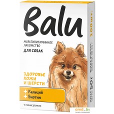 Лакомство для собак Balu Здоровье кожи и шерсти с биотином и кальцием 50 г (100 таблеток)