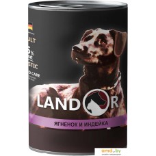 Консервированный корм для собак Landor Adult Lamb and Turkey 400 г