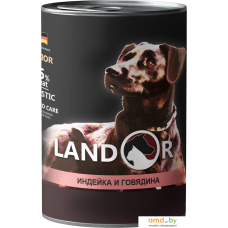 Консервированный корм для собак Landor Puppy All Breed Turkey and Beef 400 г