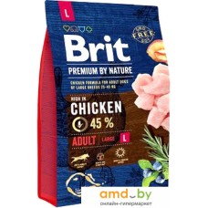 Сухой корм для собак Brit Premium by Nature Adult L 3 кг