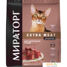 Сухой корм для кошек Мираторг Extra Meat с говядиной Black Angus для домашних кошек 1.2 кг