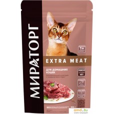 Сухой корм для кошек Мираторг Extra Meat с говядиной Black Angus для домашних кошек 190 г