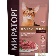 Сухой корм для кошек Мираторг Extra Meat с говядиной Black Angus для домашних кошек 400 г