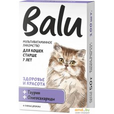 Лакомство для кошек Balu Здоровье и красота для кошек старше 7 лет 50 г (100 таблеток)