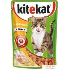 Корм для кошек Kitekat с курицей в соусе 0.085 кг