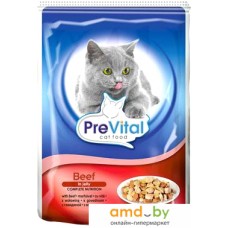 Корм для кошек PreVital Beef in jelly 100 г