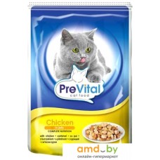 Консервированный корм для кошек PreVital Chicken in jelly 100 г