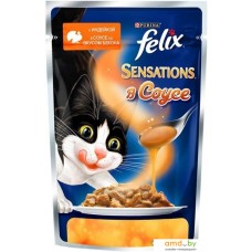 Консервированный корм для кошек Felix Sensations в соусе с индейкой и беконом 0.085 кг