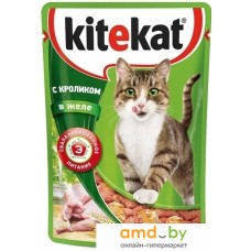 Консервированный корм для кошек Kitekat Кролик в желе 0.085 кг